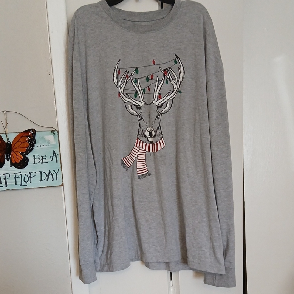 RedHead Reindeer Adlers Gray Shirt with Red Accent
